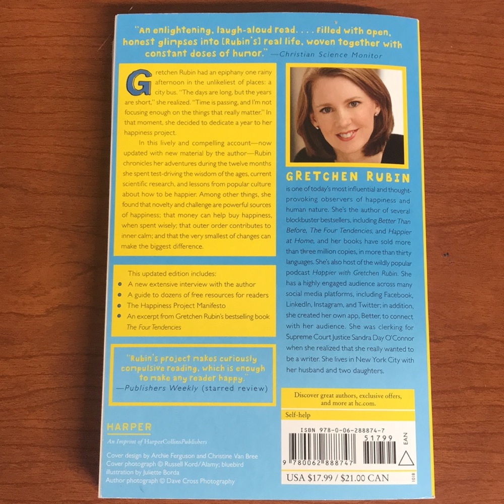 The Happiness Project Paperback Book - Picture 2 of 4